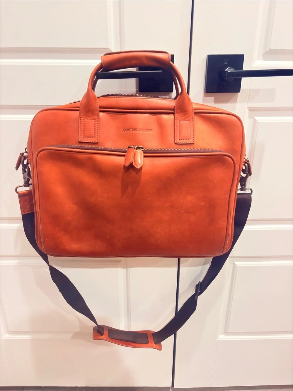 Johnston & Murphy Rhodes Tan Briefcase